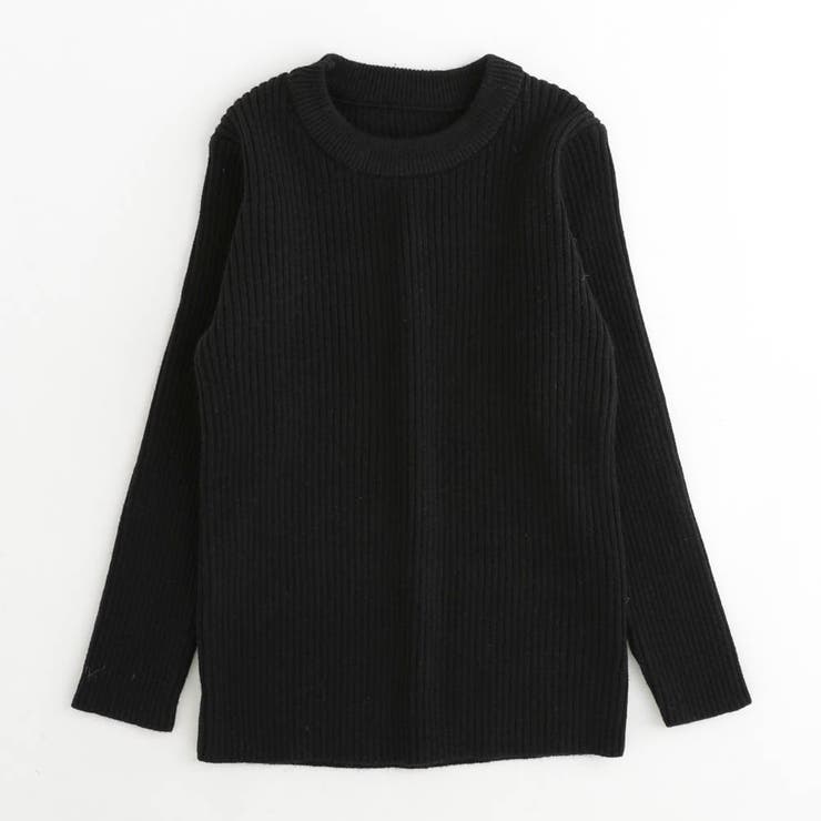 ブラック | リブニットトップス | URBAN CHERRY