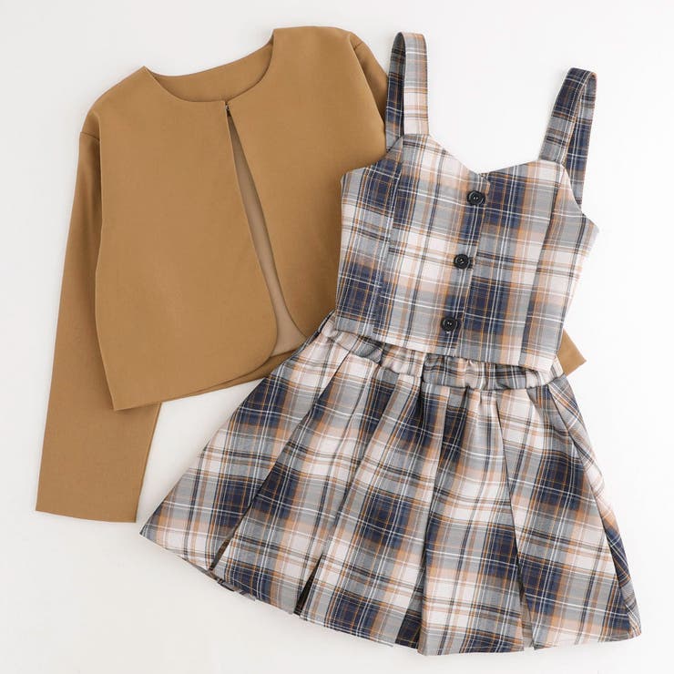 ベージュ | 【セレモニーフォーマル3点セット】ボレロ＋ビスチェ＋プリーツスカート | URBAN CHERRY