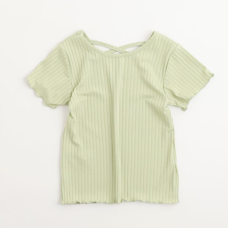 グリーン | バッククロスリブTシャツ | URBAN CHERRY