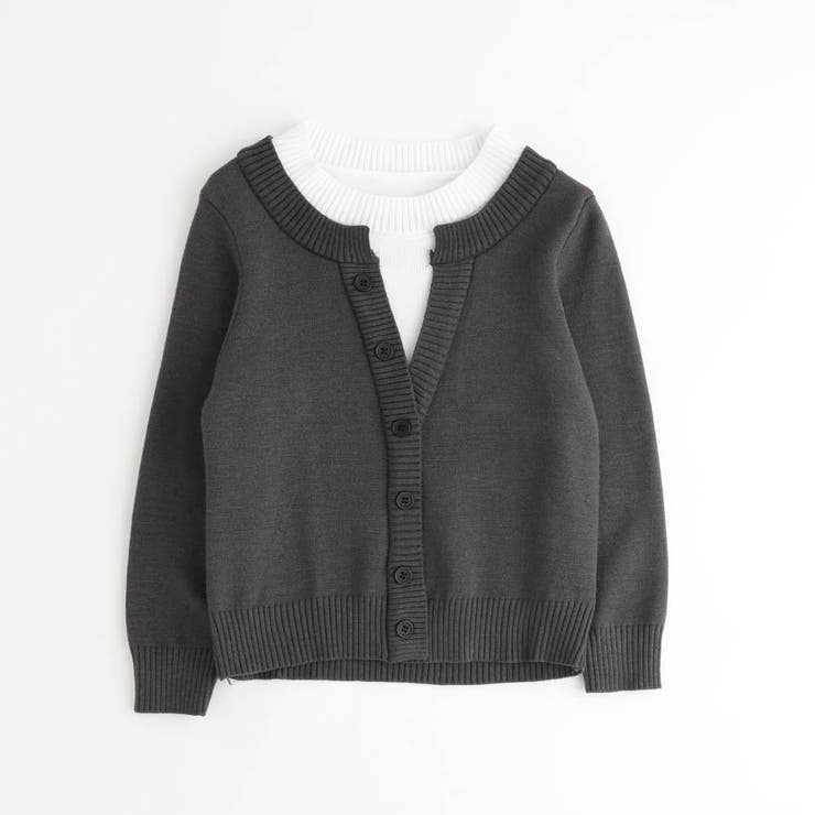 グレー | インナードッキングカーディガン | URBAN CHERRY