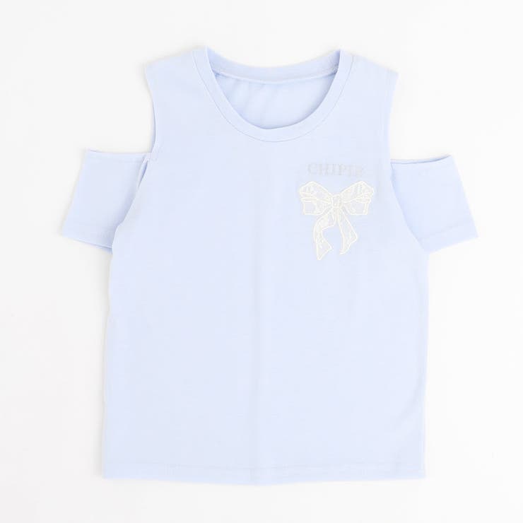 ブルー | 【CHIPIE/シピ】カットショルダーリボントップス | URBAN CHERRY