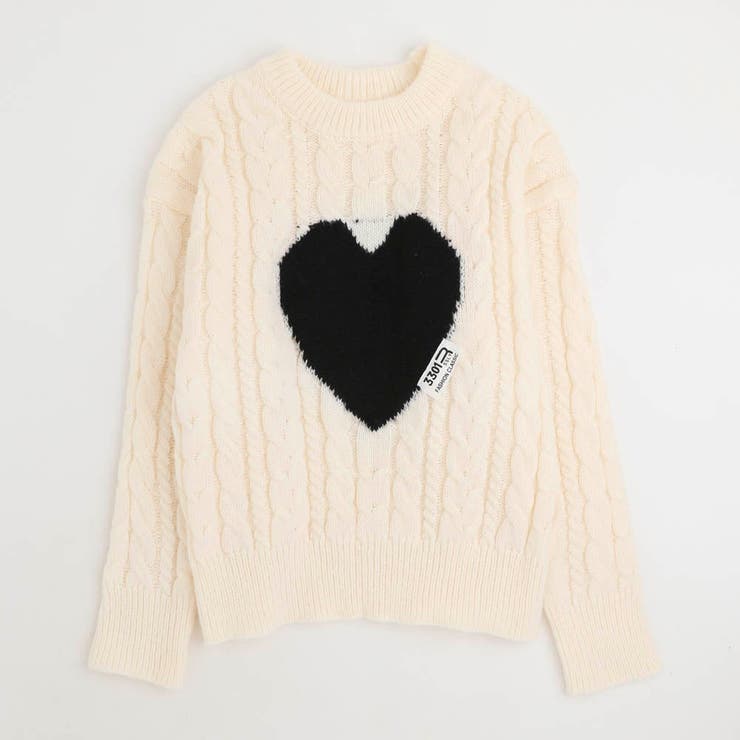 アイボリー | ハートデザインニット | URBAN CHERRY
