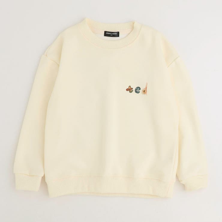 アイボリー | オーバーサイズペイントライクプリントデザイントレーナー | URBAN CHERRY