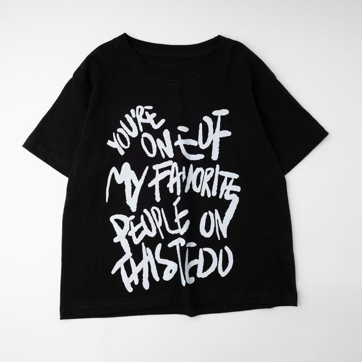 ブラック | ペイントプリントデザインオーバーサイズTシャツ | URBAN CHERRY