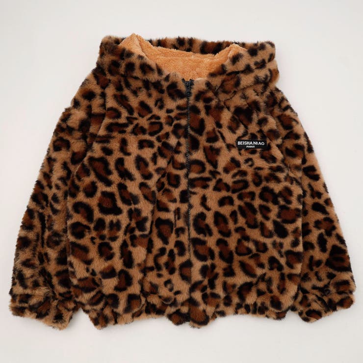 ブラウン | レオパードクマ耳ファーパーカー | URBAN CHERRY