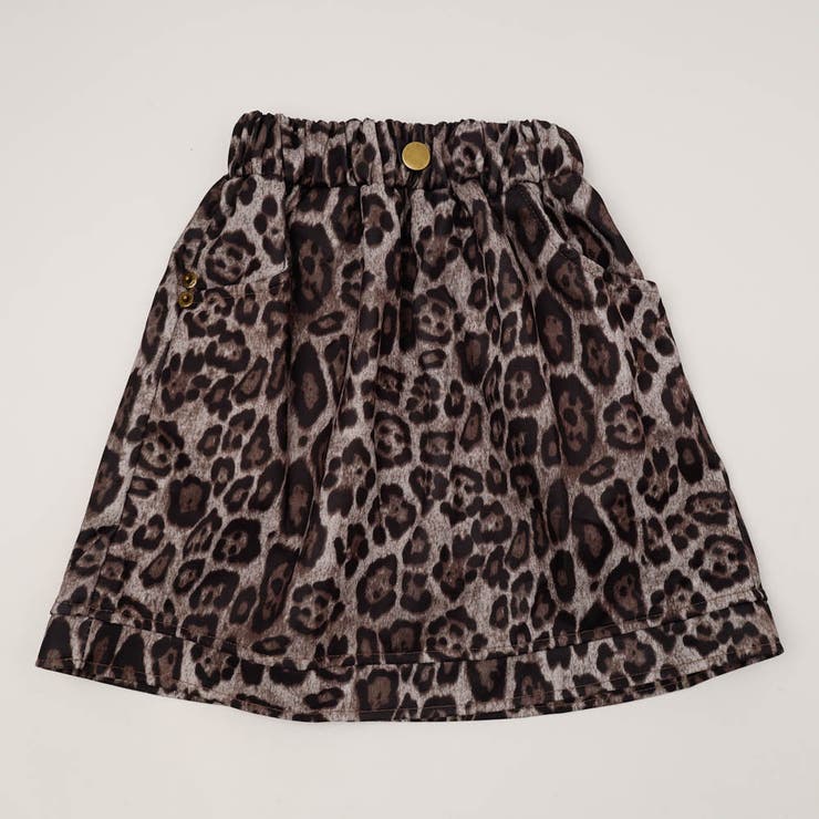 ベージュ | レオパード台形スカート | URBAN CHERRY