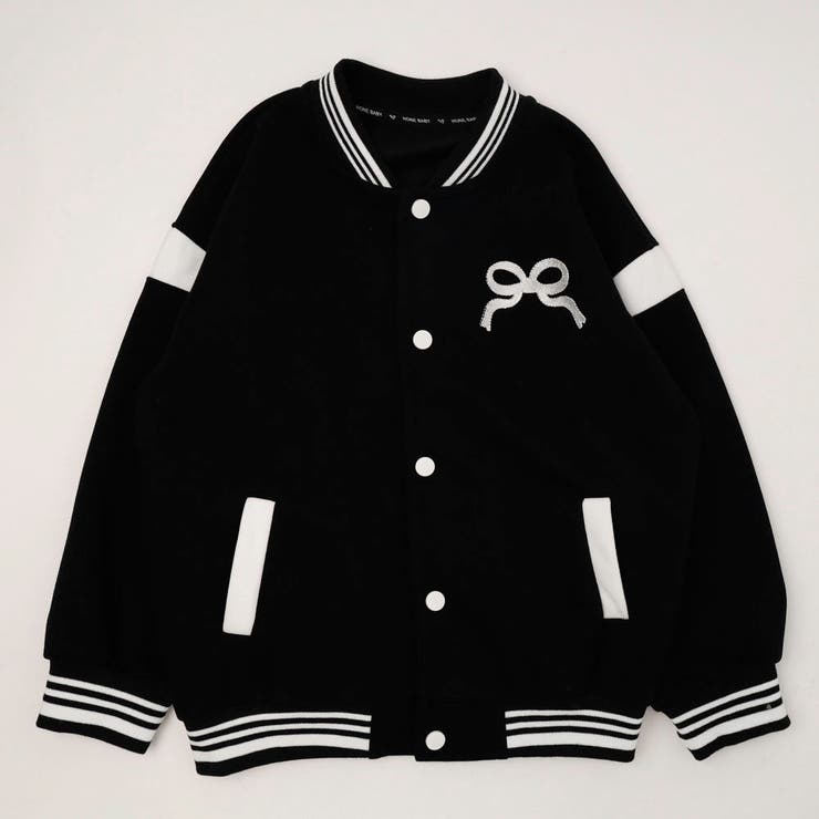 ブラック | フロントリボンデザインオーバーサイズブルゾン | URBAN CHERRY