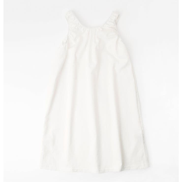 ホワイト | ギャザーノースリーブロングワンピース | URBAN CHERRY