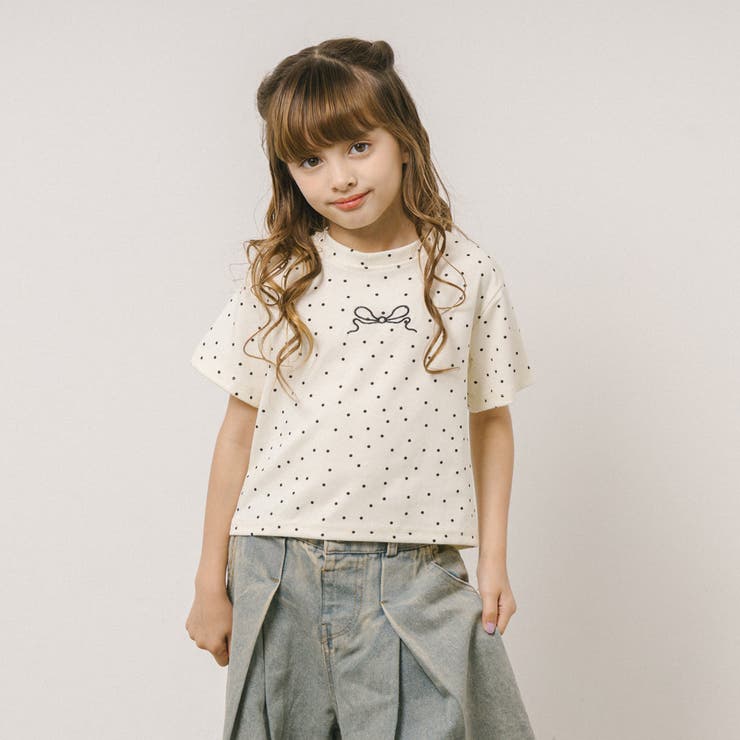 ワンポイントリボンロゴミニドットTシャツ | URBAN CHERRY | 詳細画像1 