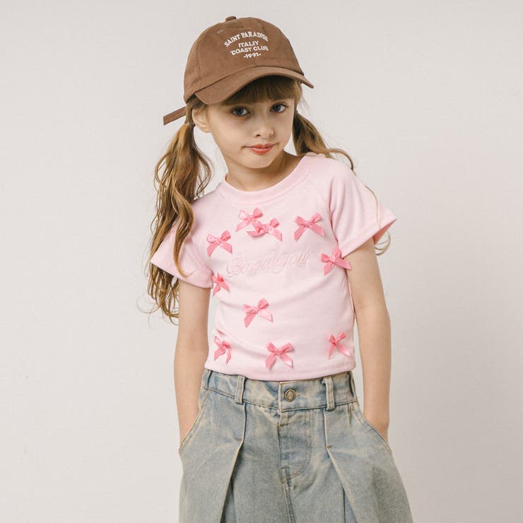 フロントロゴ刺繍リボンTシャツ | URBAN CHERRY | 詳細画像1 