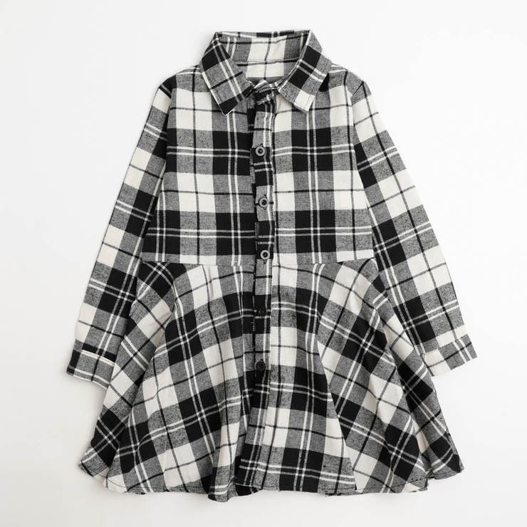 ブラック | チェックネルシャツワンピース | URBAN CHERRY