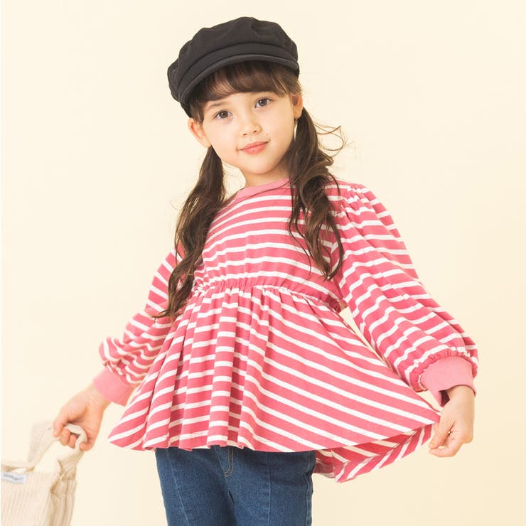 ペプラムボーダートップス | URBAN CHERRY | 詳細画像1 