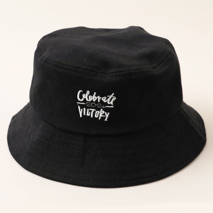 ブラック | センターロゴデザインシンプルケットハット | URBAN CHERRY