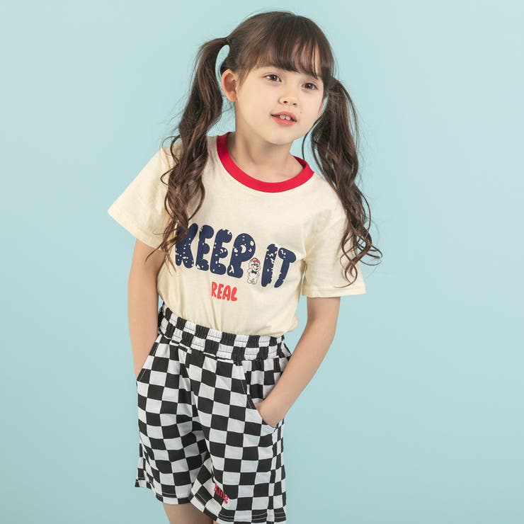 配色プリントデザインパイピングTシャツ[品番:VINK0001515 配色プリントデザインパイピングTシャツ[品番:VINK0001515