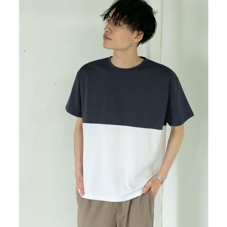 バイカラーTシャツ(5分袖)[品番：UBRW0000259]｜SENSE OF  PLACE（センスオブプレイス）のメンズファッション通販｜SHOPLIST（ショップリスト）