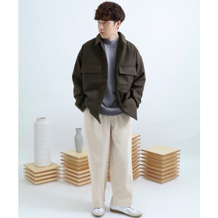商品画像：セール】m.f.エディトリアル メンズ 尾州ウール混 2ボタン 4