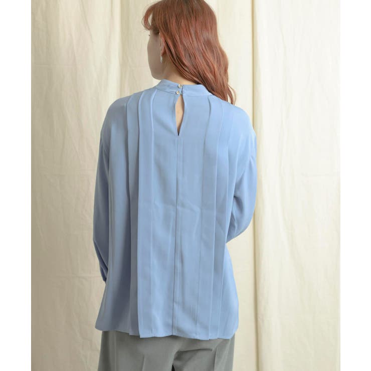 【5％OFF】 タックハイネックブラウス[品番：UBRW0003127]｜SENSE OF PLACE トップス