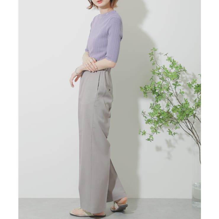 Tallサイズあり』ハイウエストワイドパンツ[品番：UBRW0002824