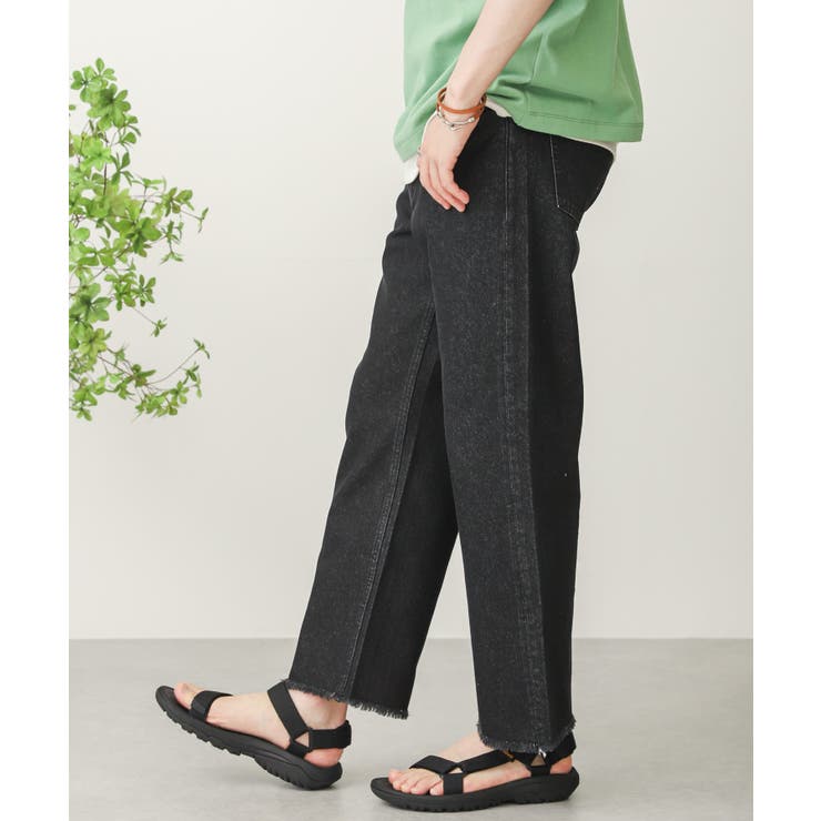 セットアップ対応』カットオフデニムクロップドパンツ[品番