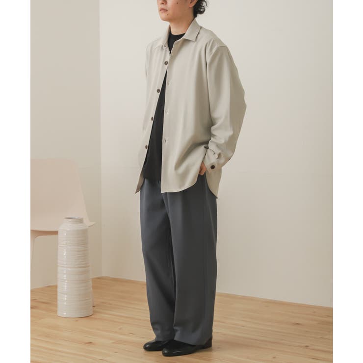 ダブルタックワイドスラックスパンツ [M4149] - レディース