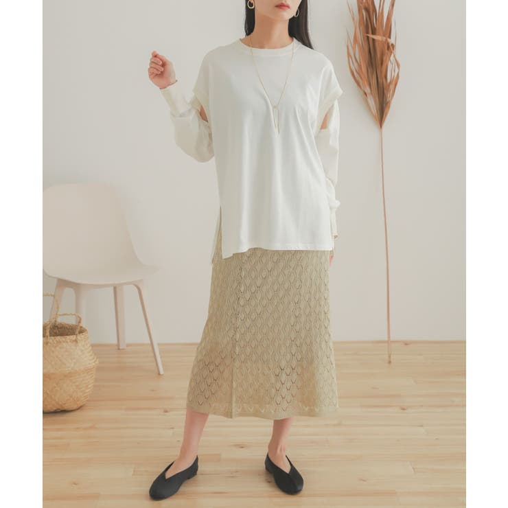スリットスリーブルーズTシャツ | SENSE OF PLACE  | 詳細画像1 