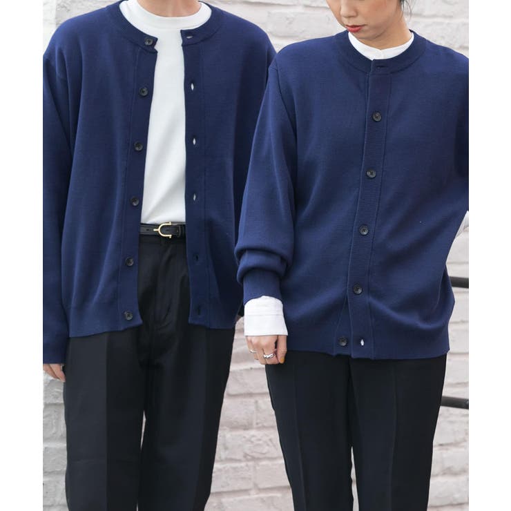 ユニセックス』クルーネックカーディガン[品番：UBRW0008578