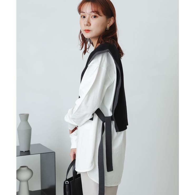EMPORIO ARMANI ニットベスト クリーム新品タグ付き　バイカラー バイカラーニットベスト[品番：UBRW0008675]｜SENSE OF PLACE
