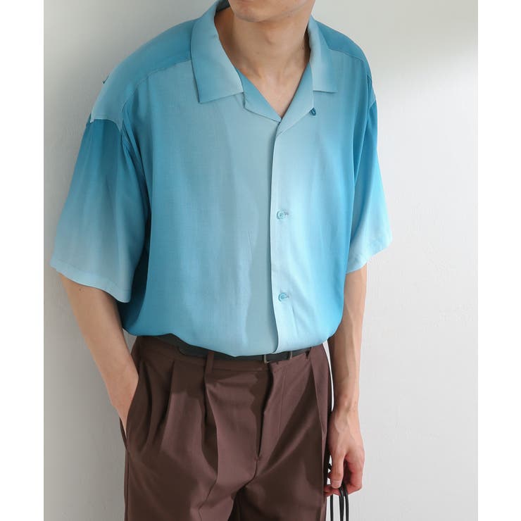 グラデーションオープンカラーシャツ[品番：UBRW0009339]｜SENSE