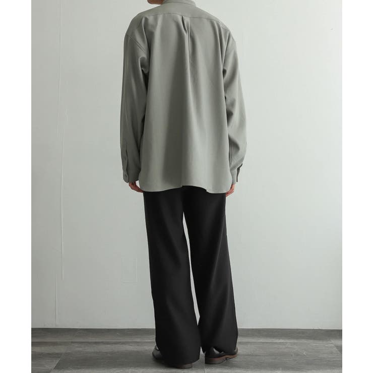 セットアップ対応』ウールライクダブルタックワイドパンツ[品番