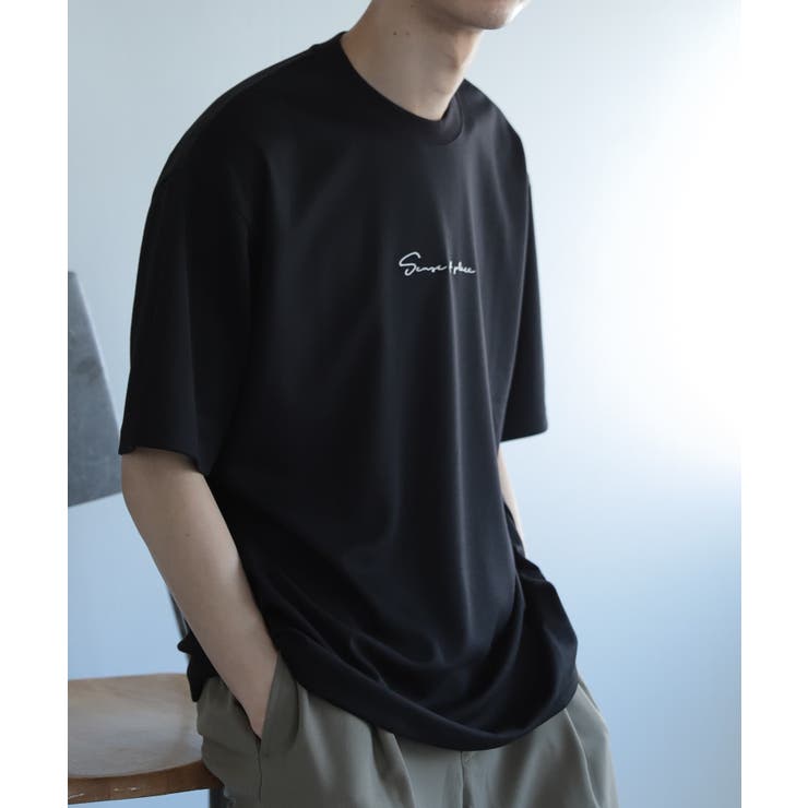 【L.KHAKI】『一部WEB限定カラー』シシュウポンチTシャツ(5分袖)