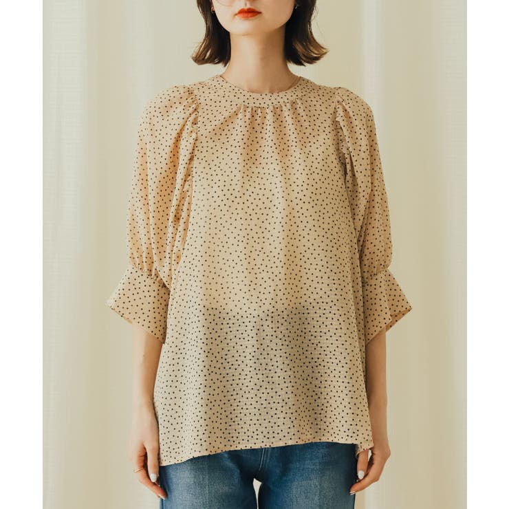 BEIGE】2WAYボリュームスリーブブラウス[品番：UBRW0010450]｜SENSE OF