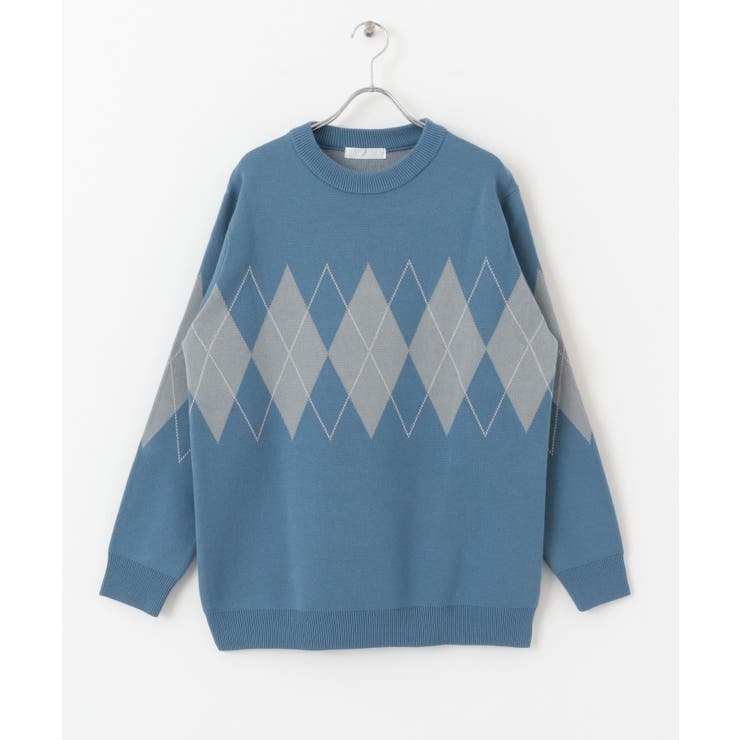 シュプリーム Argyle Crewneck Sweater アーガイルクルーネックニット