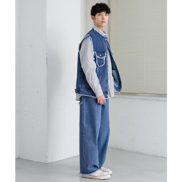 デニムフリンジワイドパンツ[品番：UBRW0011604]｜SENSE OF