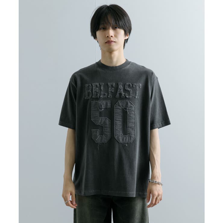 フェードナンバリングTシャツ(5分袖)[品番：UBRW0012026]｜SENSE