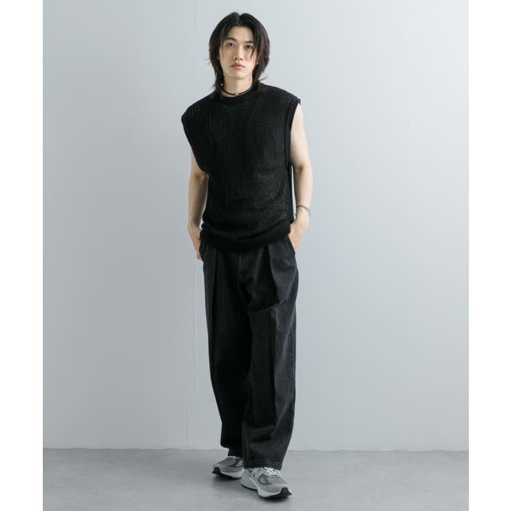シアーメッシュニットベスト[品番：UBRW0012005]｜SENSE OF