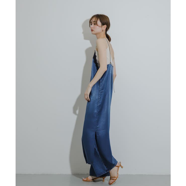 極美品】アサクラ ネイビービジューワンピース728