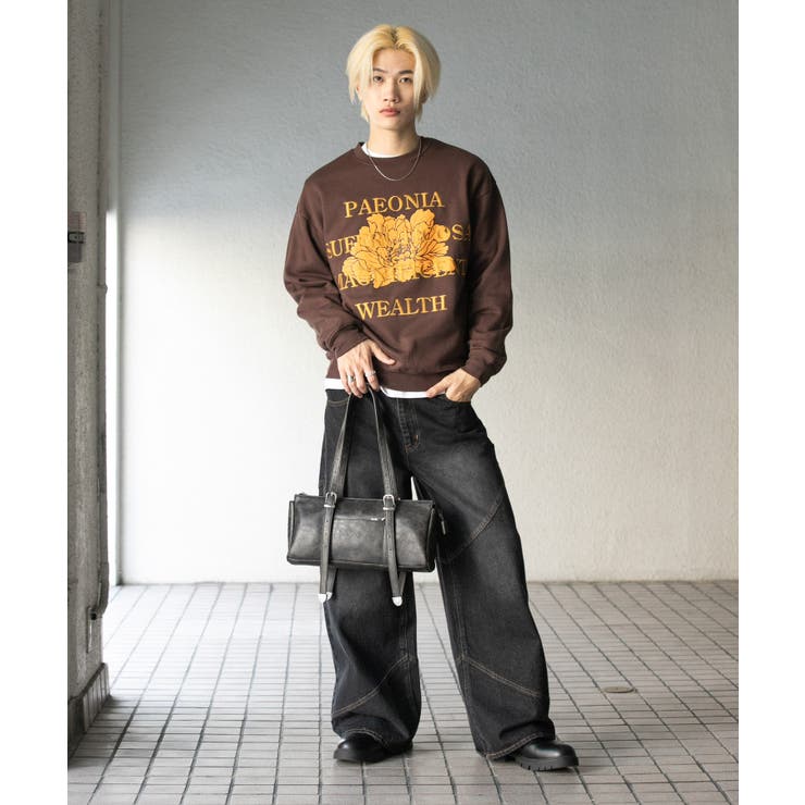 ボタニカルグラフィッククルーネックスウェット[品番
