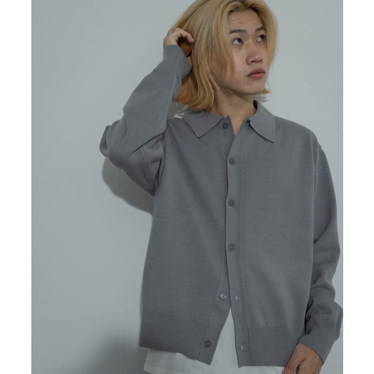 ユニセックス』『洗濯可』ストレッチシャツカーディガン[品番