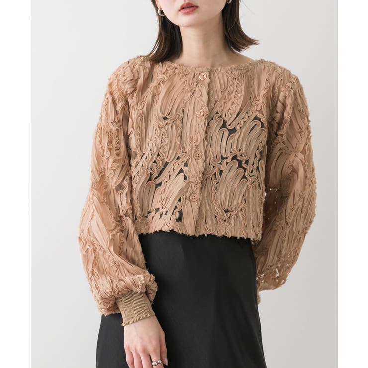 2WAYコードシシュウクロップドトップ[品番：UBRW0012825]｜SENSE