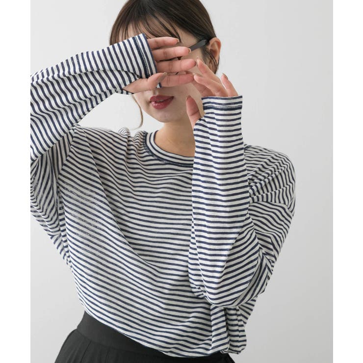 シアーボーダールーズTシャツ[品番：UBRW0012717]｜SENSE OF