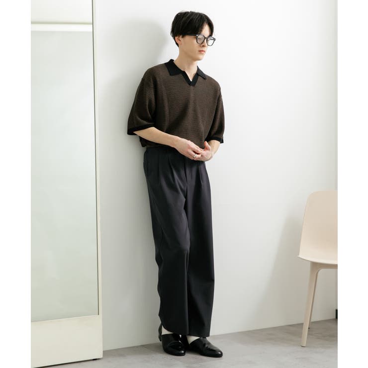 ユニセックス』『洗濯可』ミックススキッパーニット[品番