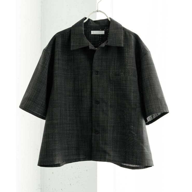リネンライクボクシーショートスリーブシャツ[品番：UBRW0012915