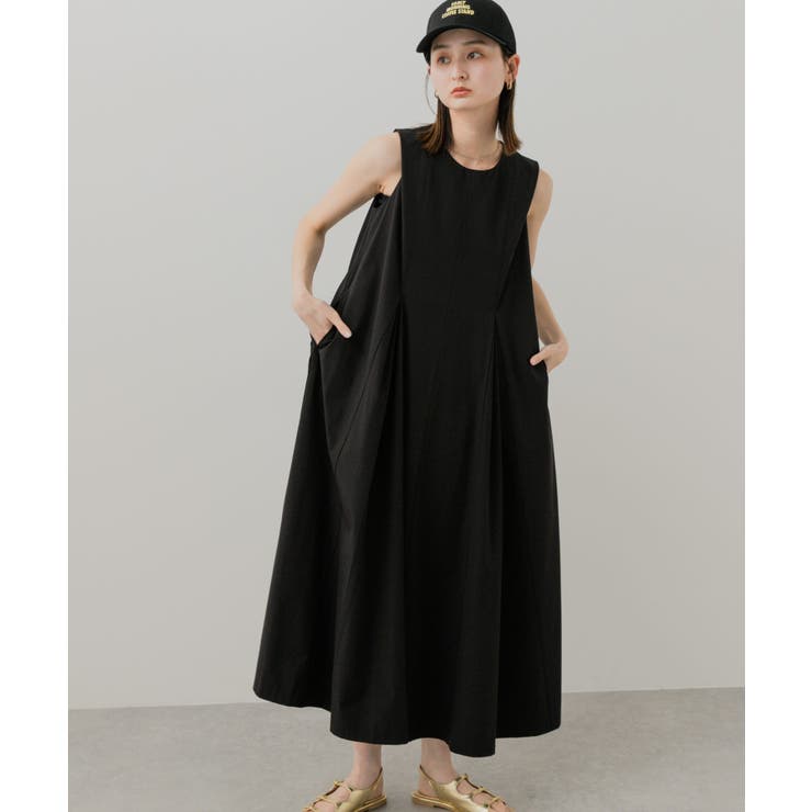 4WAYストレッチテントラインワンピース[品番：UBRW0013074
