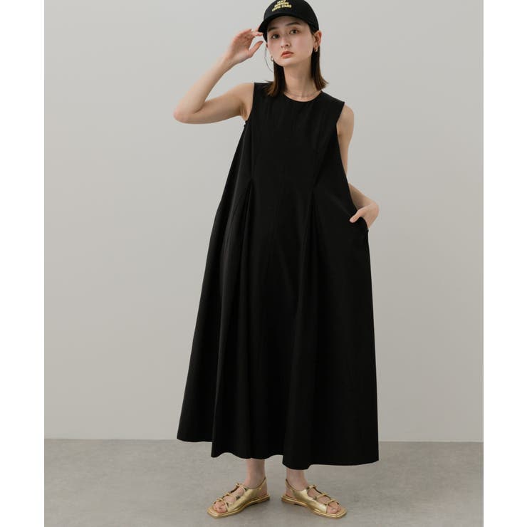 4WAYストレッチテントラインワンピース[品番：UBRW0013074