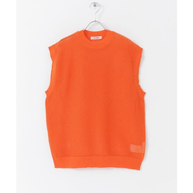 ポイント10倍 TELOPLAN Clemens Knit Top Orange ニットベスト