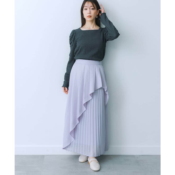 シアープリーツレイヤードスカート[品番：UBRW0011592]｜SENSE