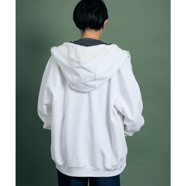 Uiscel フィルム裏毛ボリュームジップパーカー[品番