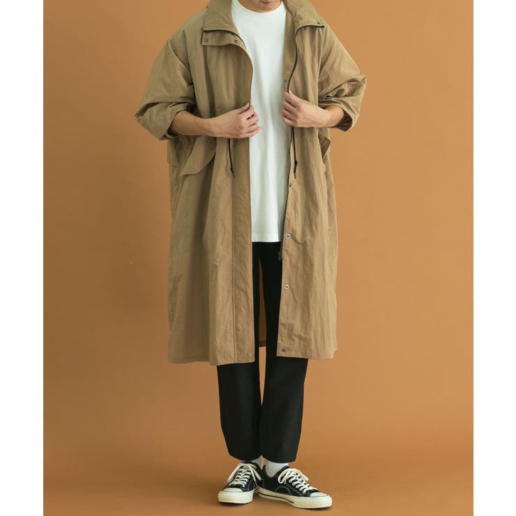 Uiscel ボリュームスタンドカラーロングコート[品番
