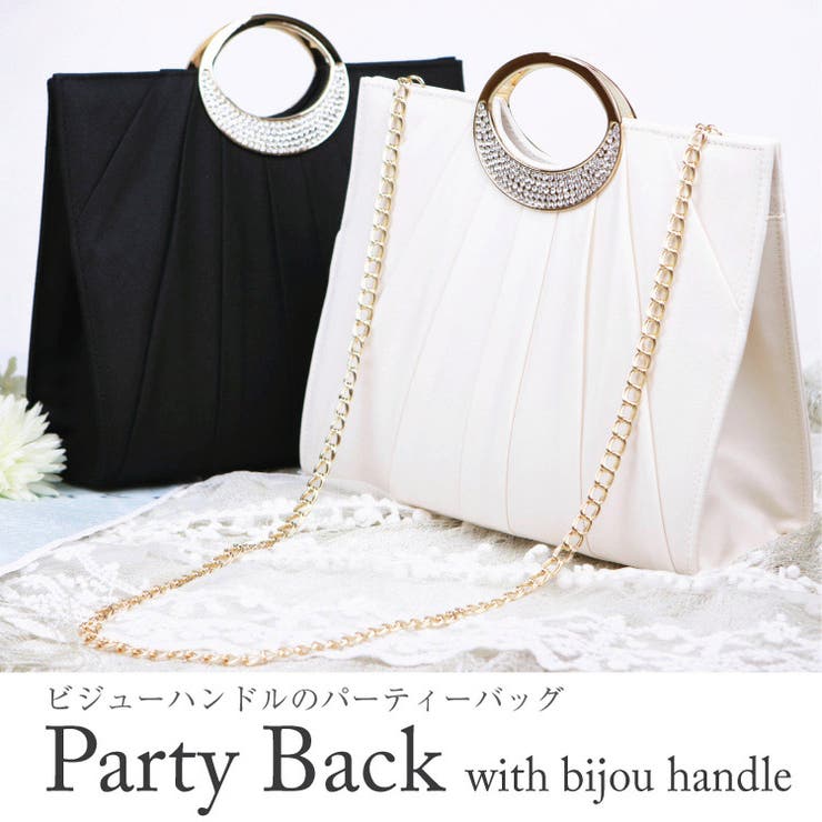ビジュー ハンドルの ハンドバッグ[品番：BECW0000600]｜kana