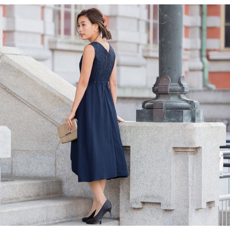 ネックレス付き セミロング ワンピース 品番 Becw Clarissa クラリッサ のレディースファッション通販 Shoplist ショップリスト